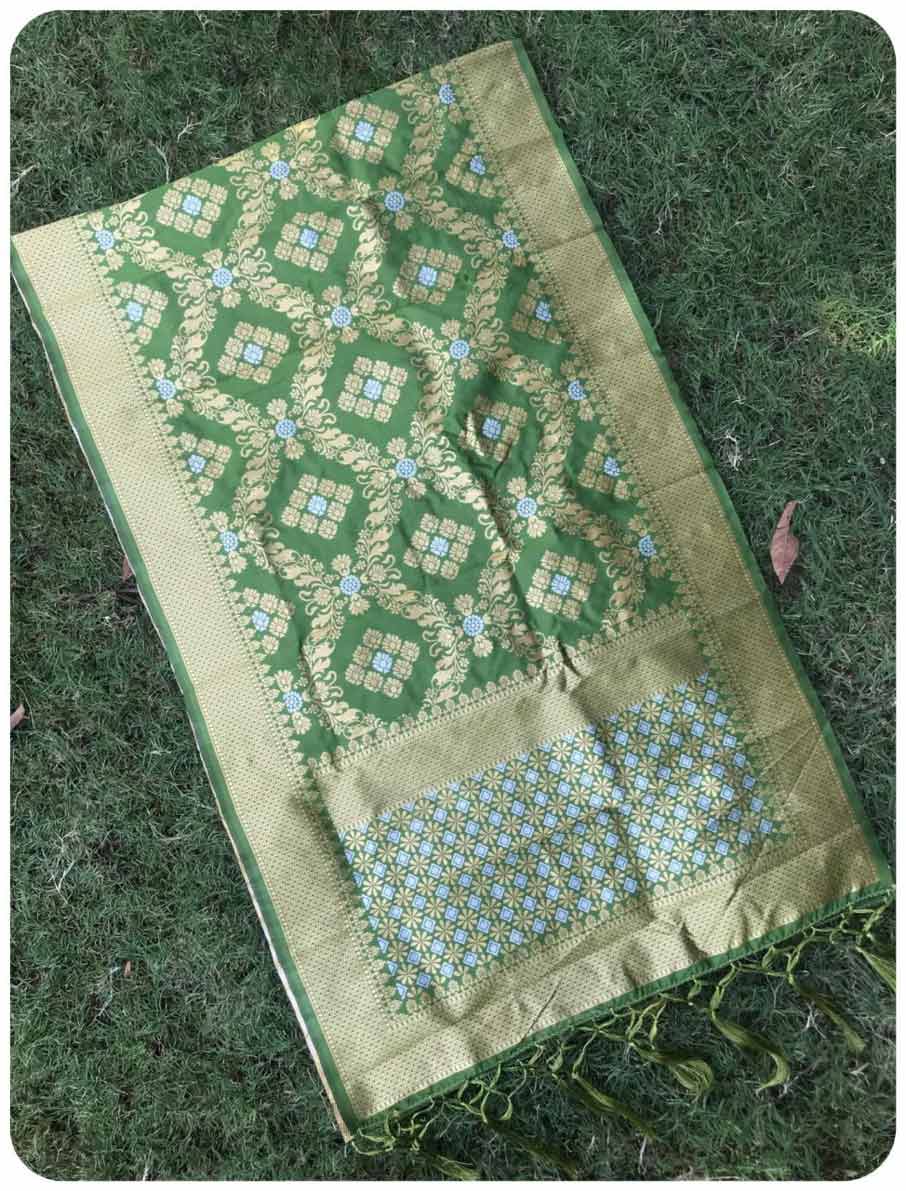 Golden Silver Thread Silk Dupatta Leading Supplier Golden Silver Thread Silk Dupatta Leading Supplier